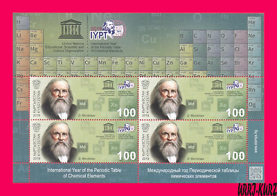 #ad KYRGYZSTAN 2019 Famous People Chemistry Russia Scientist Dmitri Mendeleev UNESCO