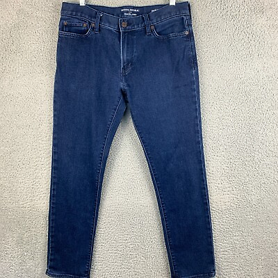 #ad Banana Republic Travel Jeans Mens 32 Slim Blue Straight Fit Denim Outdoor 32x28