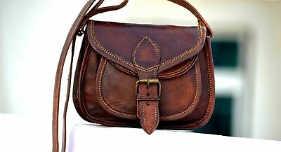 Genuine Leather Shoulder Bag Messenger vintage Wmen organizer Tote walletPurse $33.41