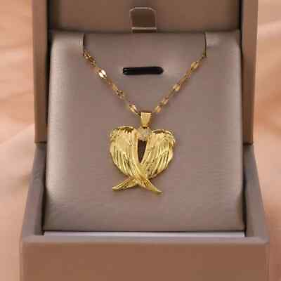 #ad Fashion Creative Angel Wings Necklace Christmas Gift Friends Family Gorgeous New