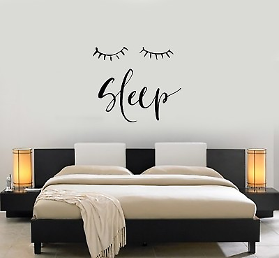 #ad Vinyl Decal Wall Sticker Decor Sleep Close Eyes Dream Bedroom Unique Gift g084