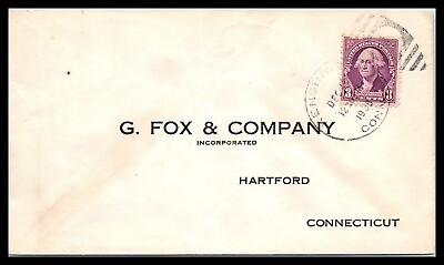 #ad 1938 US Cover Kensington Connecticut to Hartford CT O5