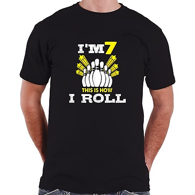 #ad NEW Cool This is How I Roll 7 Years Old Shirt Bowling Birthday Tee T Shirt S 3XL
