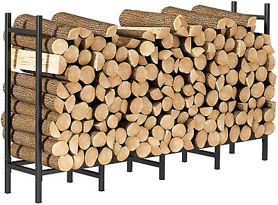 #ad Adjustable Fire Log Stacker Stand Outdoor Firewood Rack Holder for Wood Storage