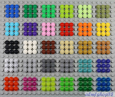 #ad LEGO 1x1 Plates Round PICK YOUR COLORS 4073 Flat Mosaic Dots Bulk Lot