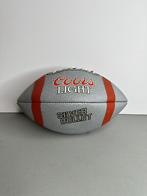 #ad Vintage Wilson Coors Light Football Silver Bullet Ball Man Cave Bar Made In USA