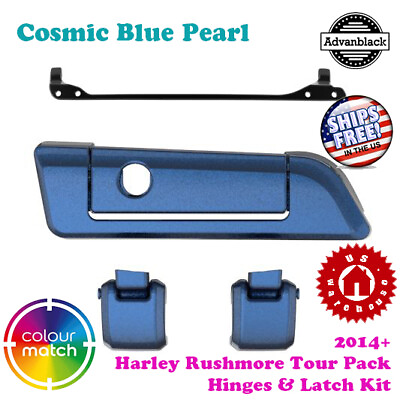 #ad US Stock Cosmic Blue Pearl Tour Pack Hinges Latch Kit for 14 Harley Electra