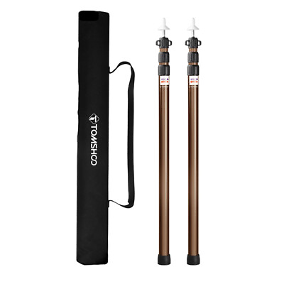 #ad TOMSHOO 2PCS 2.3m Aluminum Alloy Tent Pole Tent Rod for Outdoor Backpacking U0T1