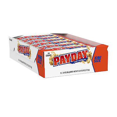 #ad Peanut Caramel King Size Halloween Candy Bulk Individually Wrapped 3.4 oz Bar