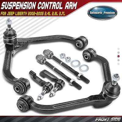 #ad 6pcs Front Upper Control Arm and Ball Joint amp; Tie Rod End for Jeep Liberty 02 05