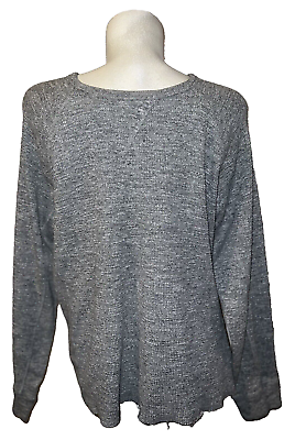#ad LUCKY BRAND Top Men#x27;s Size L Gray Strong Boy Thermal Winter Outdoor LS Shirt