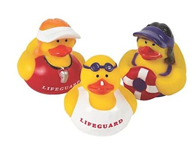 #ad Lifeguard Rubber Ducks 12 Pack Life Guard Pool Beach Favors