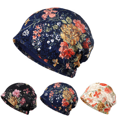 #ad Women Ladies Lace Floral Beanie Floral Cap Hat Casual Stylish Flower Hat