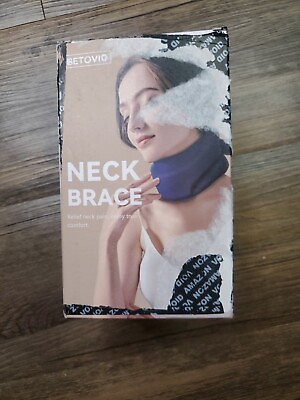 #ad Soft Neck Brace Support Relieves Pain Pressure Spine amp; Neck Blue Size M Open Box