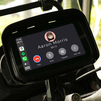 #ad 2PCS Lite C5 Motorcycle GPS Wireless Carplay Android Auto Waterproof Screen