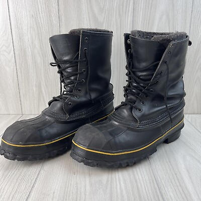 #ad LaCrosse Black Boots De Icer Steel Shank Wool Inserts Size 10 Work Snow