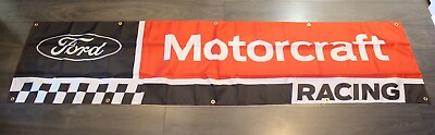#ad Ford Motorcraft Racing Banner Flag Big 2x8 feet Automotive Car Mechanic Garage