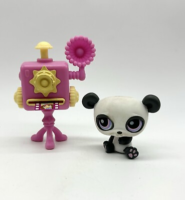 #ad Littlest Pet Shop Panda #387 Camera AROUND THE WORLD LPS Pet Playset Parts Toy