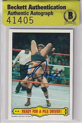 #ad Paul Orndorff Signed 1985 Topps WWF Rookie Card #42 BAS COA WWE RC Autograph RA