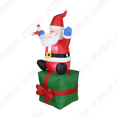 #ad 1x Inflatable Santa Claus Decoration Outdoor amp; Indoor Christmas Lights US Plug