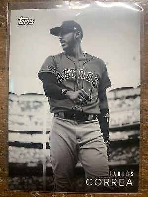 #ad 2018 Topps On Demand Black amp; White Carlos Correa #14 Astros Internet Only