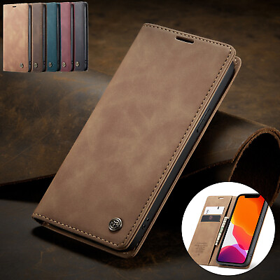 #ad Magnetic Wallet Case For iPhone 14 13 12 Pro Max 11 8 7 XR SE Flip Leather Cover