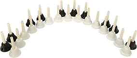 #ad 25 Note Black and White Handbell Set.