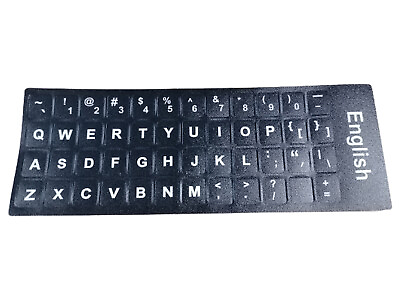 Black Standard Keyboard Sticker CAPS LETTERS A Z English $3.20