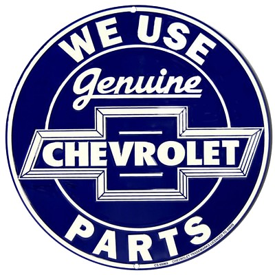 #ad Chevy Geninue Parts 12#x27;#x27; Diameter Round Sign