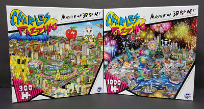 #ad 2 CHARLES FAZZINO puzzles KONNICHIWA TOKYO amp; CELEBRATING OUR WORLD NEW