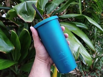 #ad Rare NWT New Starbucks Matte Teal 16 oz Stainless Steel Reserve Tumbler Cold Cup