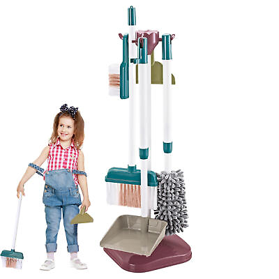 #ad Cleaning Toy Set Little Helper Kids Cleaning Set Pretend Play BroomBrushMop