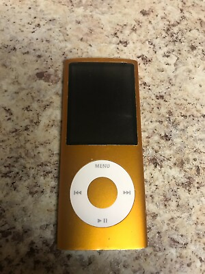 #ad APPLE 16GB ORANGE IPOD NANO A1285: WORKS AS DESIGNED AND CONTAINS SONGS