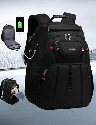 #ad Men Backpack Anti theft Durable Waterproof Travel Laptop Bag Rucksack USB Port