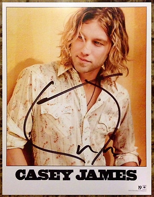 #ad CASEY JAMES Ltd Ed Signed Official Press Photo BONUS Country Folk Rock Stickers