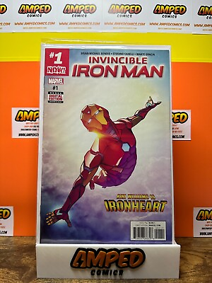 #ad Invincible Iron Man Vol 3 #1🔑 1st Print Caselli Cover 2016 Riri Williams🔑