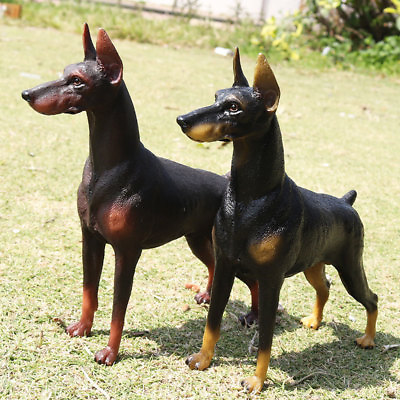 #ad German Doberman Pinscher Dog Pet Animal Figure Model Toy Collector Decor KidGift