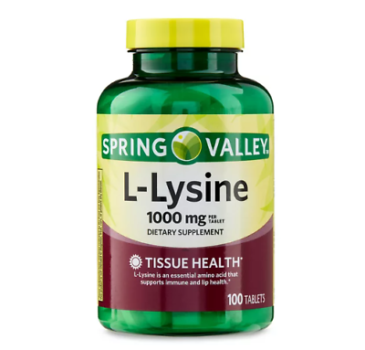 #ad Spring Valley L Lysine Tablets 1000 mg 100 count