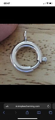 #ad Sterling Silver 12mm Spring Ring Clasp to hang charms or fix jewelry