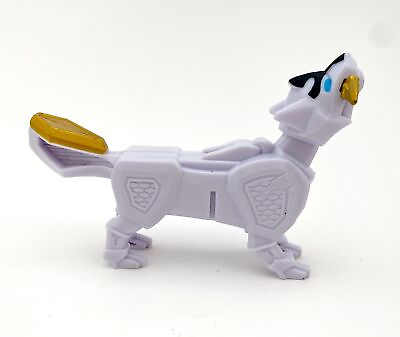 #ad Power Rangers Ninja White Megazord Dog Action Figure 3.75”