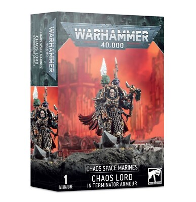 #ad Chaos Lord in Terminator Armor Warhammer 40K Chaos Space Marines NIB