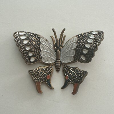 #ad Vintage Fashion Jewelry enamel butterfly brooch Pin Spain