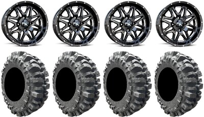 #ad MSA Black Vibe 14quot; ATV Wheels 31quot; Bogger Tires Sportsman RZR Ranger