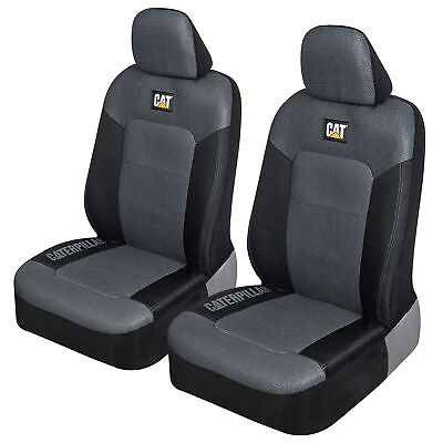 #ad Truck Seat Covers for Front Seats Set CAT Black amp; Gray Automotive Seat Covers