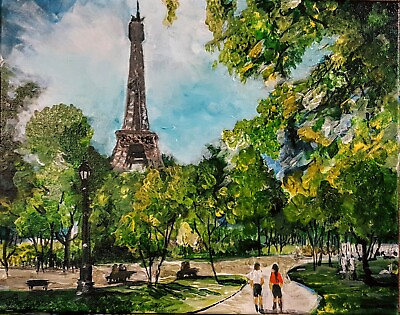 #ad Tower Eiffel Paris France Painting Cityscape landscape collector art MKravt 2018