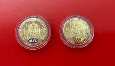 #ad AUSTRALIAN 2024 $1 AFL AFLW FOOTBALL COLOURED COINS FREE SHIPPING TRACKING