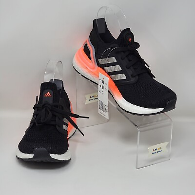 #ad Adidas UltraBoost 20 Core Black Coral Running Shoes Mens Size 4 EG0756 New