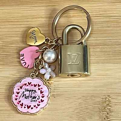 #ad Louis Vuitton Gold Brass Lock #301 on Mother’s Day Keychain