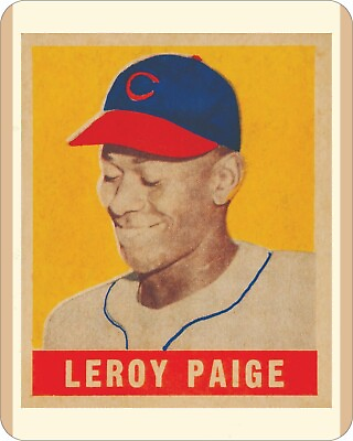 #ad Leroy quot;Satchelquot; Paige Baseball Card Mouse Pad Poster 7 3 4 x 9quot;