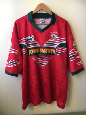 #ad Wales Cymru Rugby League vintage 1995 Puma King jersey shirt. Size XXL